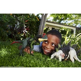 Jurassic World Figurine articulée Sinotyrannus, Grand Dinosaure avec Mouvement d’Attaque et Dispositif de traçage, Jeu Physiq