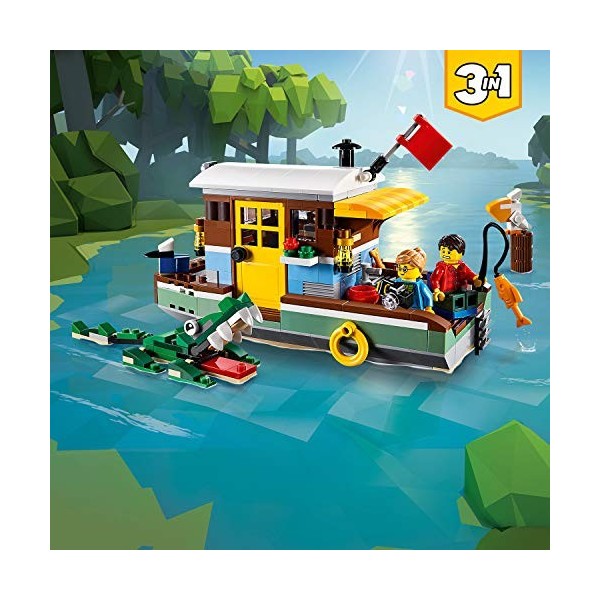 LEGO®-Creator La péniche au bord du fleuve Jeu de construction, 7 Ans et Plus, 396 Pièces 31093