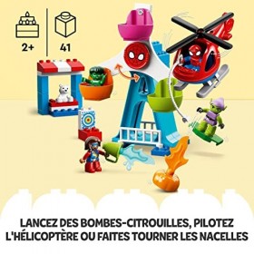 LEGO 10963 Duplo Marvel Spider-Man et Ses Amis : Aventures à la Fête Foraine, Jouet pour Enfants 2 Ans à Construire, avec Hél