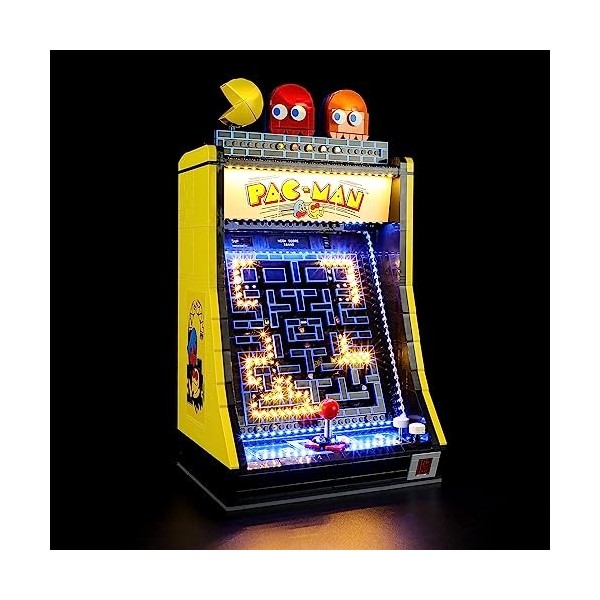 GEAMENT Jeu De Lumières Compatible avec Lego Jeu d’Arcade PAC Man PAC Man Arcade - Kit Déclairage LED pour Icons 10323 Je