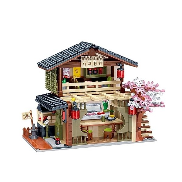 Etarnfly Bloc de construction japonais - Pour restaurant - Idéas Japonais - Fleurs de cerisier - Cadeau pour fille et garçon 