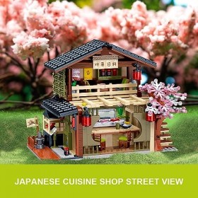 Etarnfly Bloc de construction japonais - Pour restaurant - Idéas Japonais - Fleurs de cerisier - Cadeau pour fille et garçon 