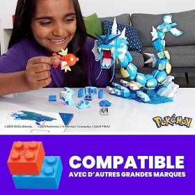MEGA Pokémon Coffret Jouet Construction Évolution Magicarpe 411 Pièces avec Figurine Articulée, Léviator Articulé À Construir