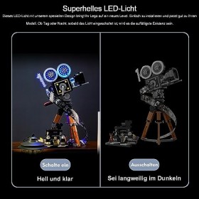 Version avec kit déclairage pour Appareil Photo Lego Lego – Hommage à Walt Disney Nicht Lego , Ensemble déclairage LED pou