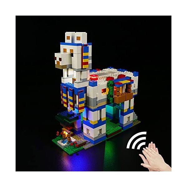 Kit de lumière LED à Commande vocale pour Lego 21188 Minecraft Le Village des Lamas Pas Un modèle Lego , Kit déclairage de 
