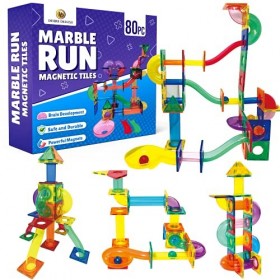 Desire Deluxe Balle de Course Ensemble de Blocs et Briques Magnétiques de Construction - Jouet éducatif pour Enfants, Filles 