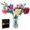 Briques de construction 2021 - Bouquet de fleurs artificielles - Kit de construction pour cadeaux - Briques de bricolage - Jo