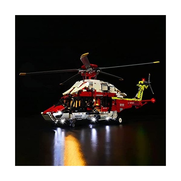 BrickBling Kit déclairage LED pour Lego 42145 Technic Airbus H175 Rescue Helicopter, Kit déclairage LED pour Lego Airbus H1