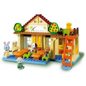 Unico- Lot de 117 Blocs de Construction Schule, 8932-0MAX