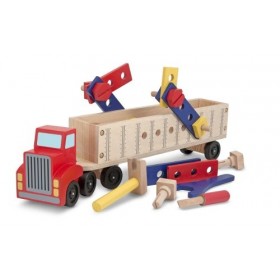 Melissa & Doug Big Rig Truck Wooden Building Set 22 pcs 