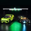 BRIKSMAX Kit d’éclairage à LED pour Lego Speed Champions Lamborghini Urus St-X & Lamborghini Huracán Super Trofeo Evo - Compa