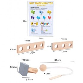 Jeu décrous et de boulons Montessori, écrou à vis en bois, jouet à assembler, motricité fine, apprentissage éducatif, planch