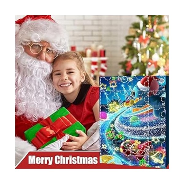 Calendrier de lAvent de Noël 2023,Calendrier du Compte à Rebours de Noël pour Enfants et Adultes,24 Figurines delfe de Dess