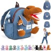 Naturally KIDS Petit Sac à Dos Avec Dinosaure Rose Peluche pour Enfants 3 4 5 Ans - Cadeau Anniversaire Fille Garcon 2 3 4 5 