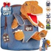 Naturally KIDS Petit Sac à Dos Avec Dinosaure Rose Peluche pour Enfants 3 4 5 Ans - Cadeau Anniversaire Fille Garcon 2 3 4 5 