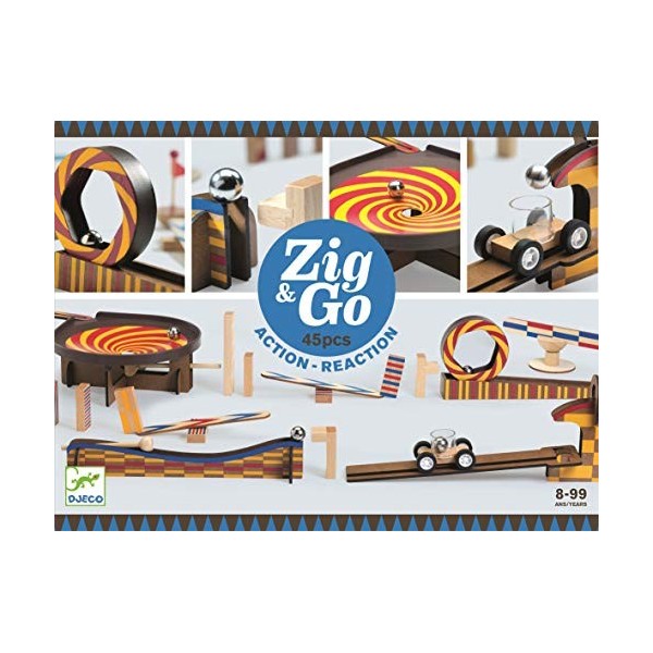 DJECO Construction Zig & Go-45 pièces 35643 , Multicolore