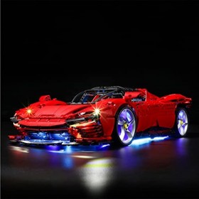 GEAMENT Jeu De Lumières Compatible avec Lego Ferrari Daytona SP3 - Kit Déclairage LED pour Technic 42143 Jeu Lego Non Inclu