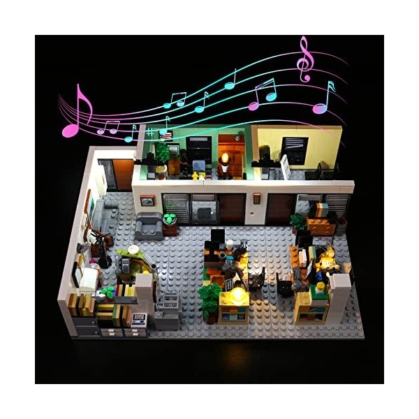 Kit déclairage LED pour Lego Le bureau, version sonore jeu de musique Kit déclairage décoratif pour Lego 21336 The Office