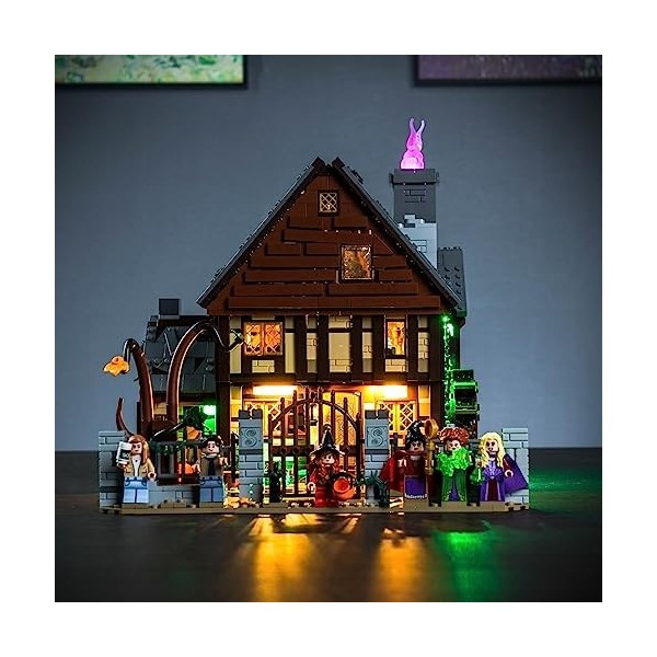 Kit déclairage LED pour Lego Hocus Pocus, kit déclairage pour Lego 21341 Disney Hocus Pocus The Sanderson Sisters Cottage –