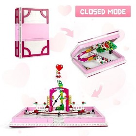 Mould King 10022 Cadeau de Saint-Valentin Livre de blocs de construction pour femmes, filles Cadeau danniversaire Jouet éduc
