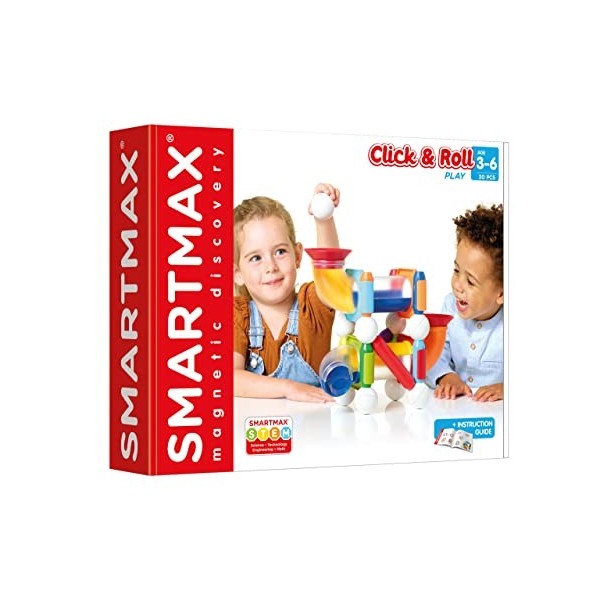 SMARTMAX- Jeu de Construction aimantée, 3 ans to 6 ans, SMX 404