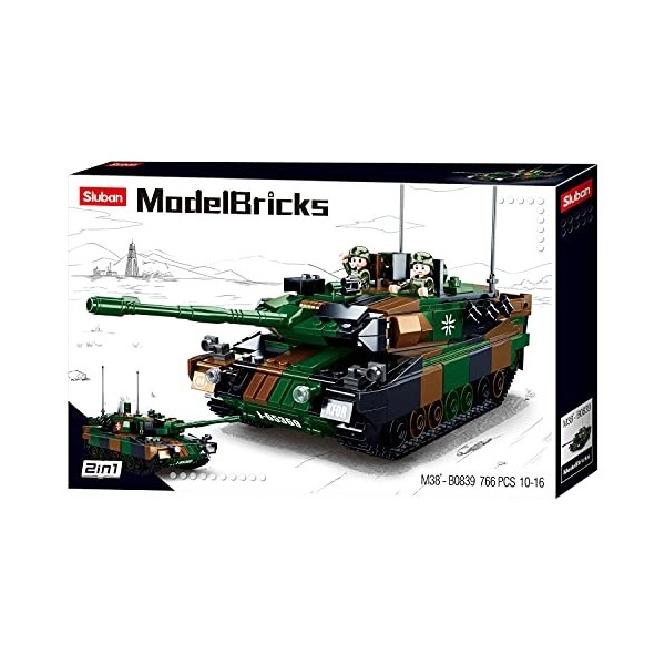 Sluban Char dassault Dit Panzer Allemand-Jeu de Construction, M38-B0839