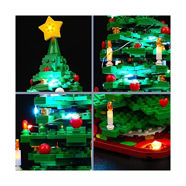 Kit déclairage LED pour sapin de Noël Lego - Kit déclairage décoratif pour Lego 40573 - Jouet créatif kit de lumières uniq