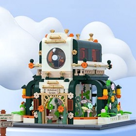 MISINI Technique JK2362 - Blocs de construction de jardin botanique - Avec éclairage - 502 pièces - Style français - Fleurs d