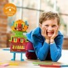 Bioblo Hello Box Rainbow-Mix avec 100 Briques | Briques durables pour Enfants à partir de 3 Ans