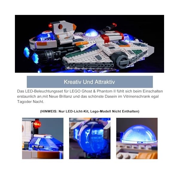 Kit déclairage LED pour Lego 75357 Star Wars Ghost & Phantom II pas de Lego , kit déclairage décoratif pour jouets créati
