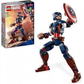 Lego Marvel Set : Lego 76258 Marvel Captain America Figurine de construction, super-héros + magazine Lego Marvel Avengers ave