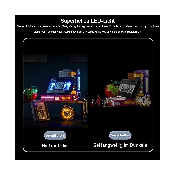 Jeu de lumières LED pour Lego 43227 Villain Icons Disney Classic Cassette vidéo Pas Un modèle Lego , Kit déclairage de déco