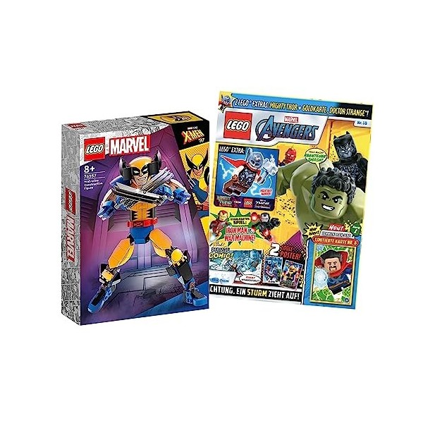 Lego Marvel Set : Lego 76257 Marvel Wolverine Figurine à construire, figurine daction de super-héros + magazine Lego Marvel 