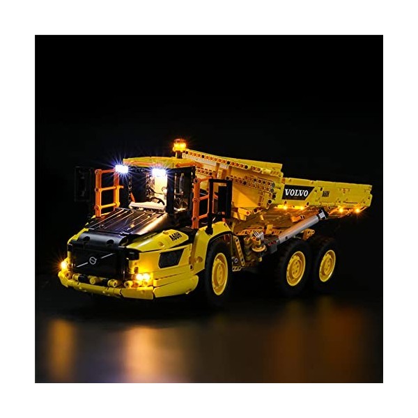 GEAMENT Jeu De Lumières Compatible avec Lego Le Tombereau Articulé Volvo 6x6 - Kit Déclairage LED pour Technic 42114 Jeu Le