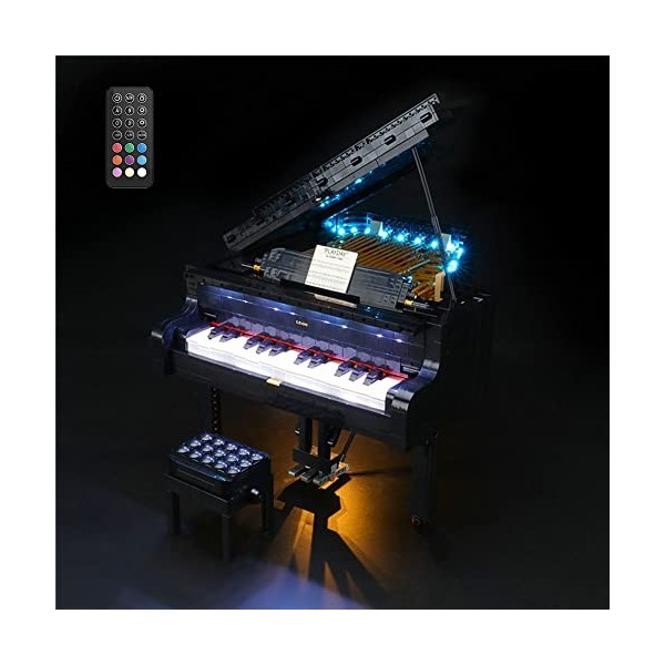 GEAMENT Jeu De Lumières Télécommande Compatible avec Lego Ideas Le Piano à Queue Grand Piano - Kit Déclairage LED pour I