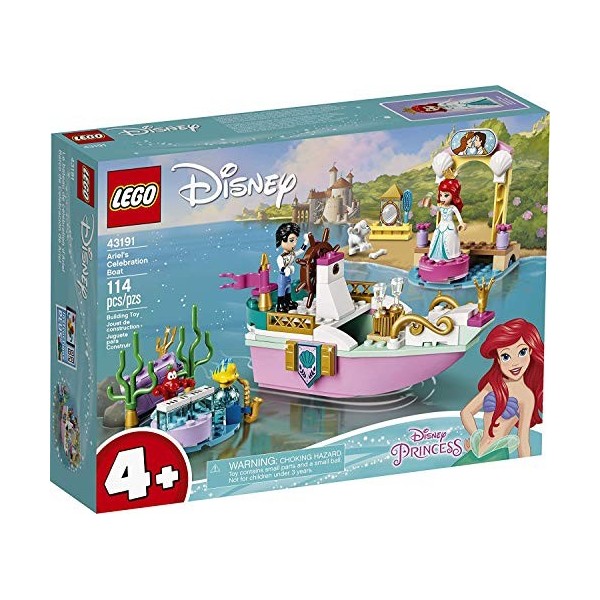 Lego Disney Ariels Celebration Boat 43191 - Kit de démarrage créatif pour Enfants, New 2021 114 Pieces 
