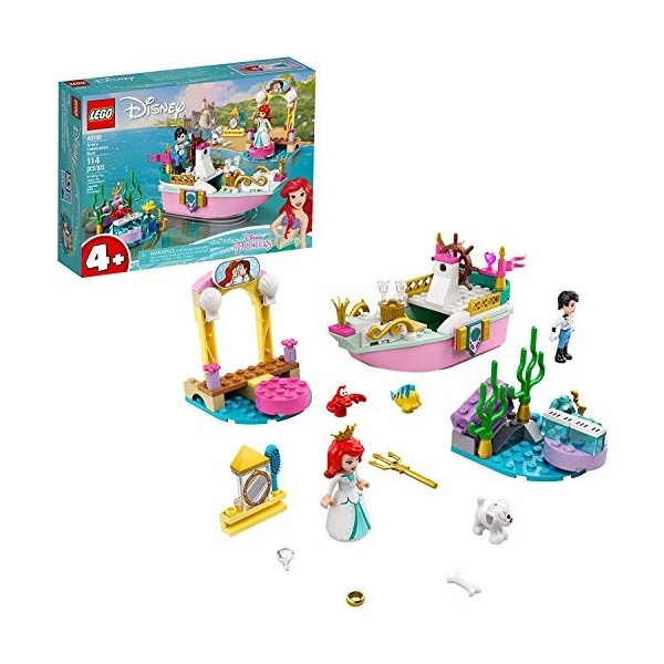 Lego Disney Ariels Celebration Boat 43191 - Kit de démarrage créatif pour Enfants, New 2021 114 Pieces 