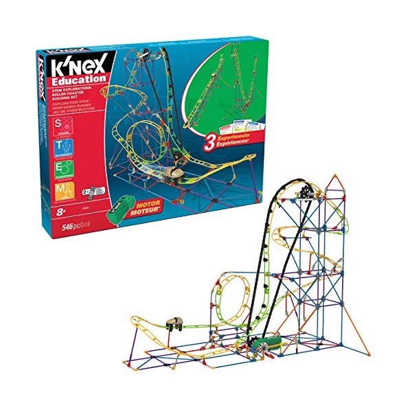 KNex 77077 STEM Explorations Roller Coaster Building Set for Ages 8+ Construction Education Toy, 546 Pieces
