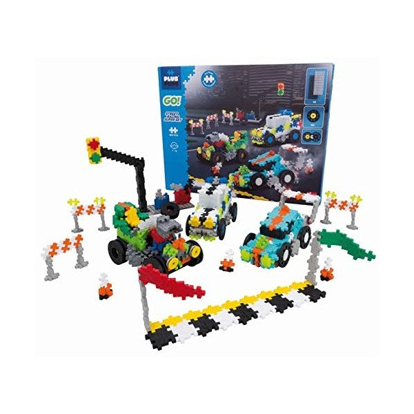 PLUS PLUS GO - Kit découverte avec roues 900 Pcs - PP7010