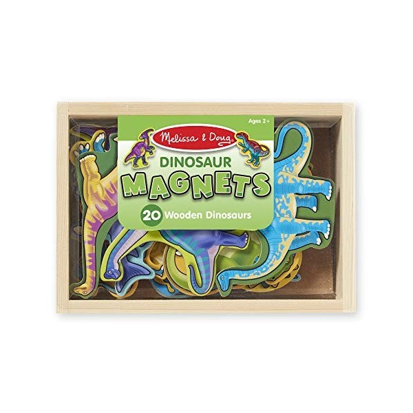 Aimants-dinosaures en bois 20/Pkg