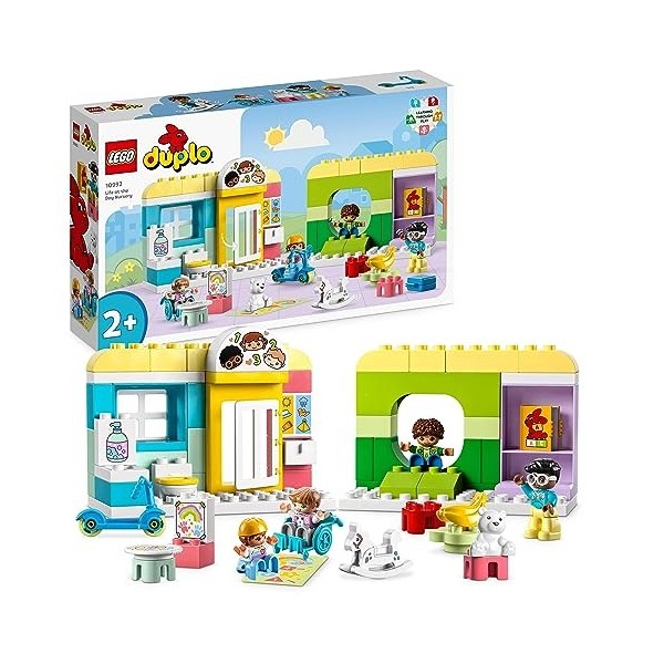 LEGO 10992 Duplo Ma Ville La Vie à la Garderie, Jouet Éducatif pour Enfants dès 2 Ans, Jeu dapprentissage avec Briques de Co