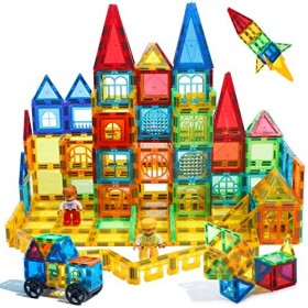 Magblock 100PCS Jeu de Cubes magnétiques Carreaux magnétiques pour Enfants, Jeu de Construction magnétique Jouets éducatifs C