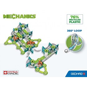 Geomag - Mechanics Gravity Combo Race & Loops, Jeu Éducatif et Créatif pour Enfants, Constructions Magnétiques, Pack de 197 P
