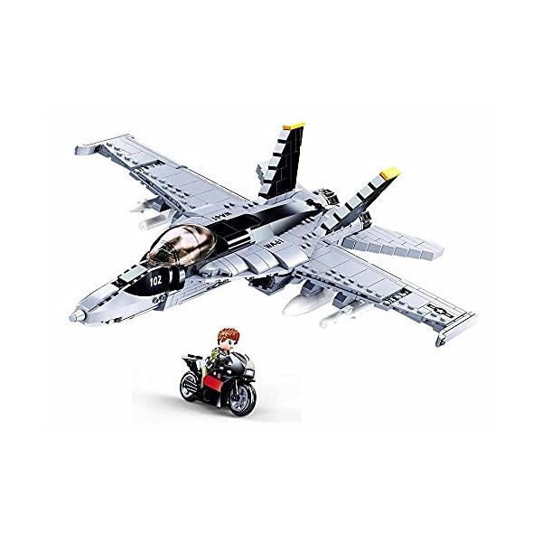 Sluban- Model Bricks-F/A-18E Super Bumblebee, M38-B0928, Multicolore