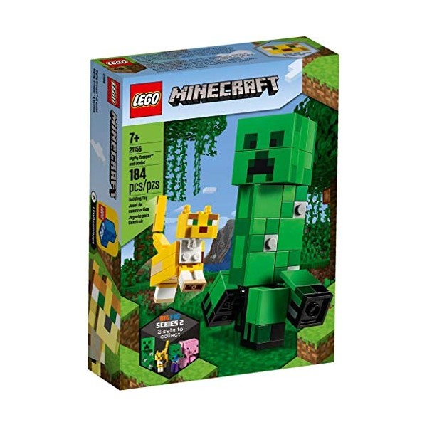 LEGO Minecraft Bigfigurine Creeper™ et ocelot Ensemble de construction, Jouets pour enfants de 7 ans et plus, 164 pièces, 211