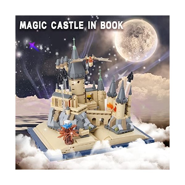 Harry Castle Set de Construction Compatible avec Lego, Livre Château Magique Jouets de Construction, Idée Cadeau Jouets de Co