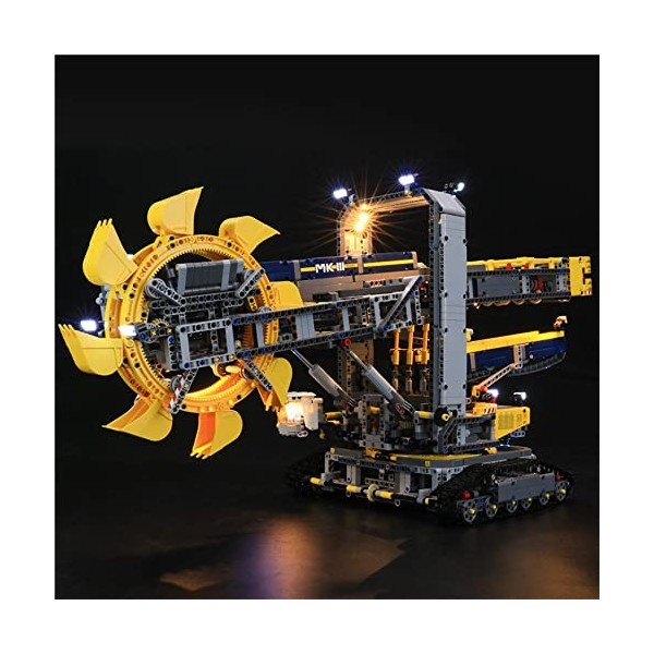 GEAMENT Jeu De Lumières Compatible avec Lego Bucket Wheel Excavator - Kit Déclairage LED pour Technic 42055 Jeu Lego Non In