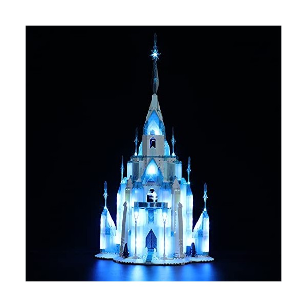 GEAMENT Jeu De Lumières Compatible avec Lego Disney Le Palais des Glaces Magique d’Elsa The Ice Castle - Kit Déclairage LE