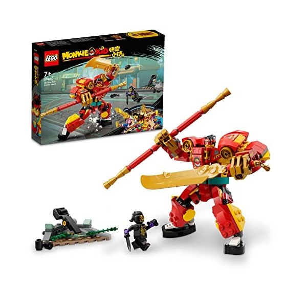 LEGO 80040 Monkie Kid Monkie Combi Mech 7+ 277 pièces Briques de construction – Combinez avec 80041 pour encore plus de plais