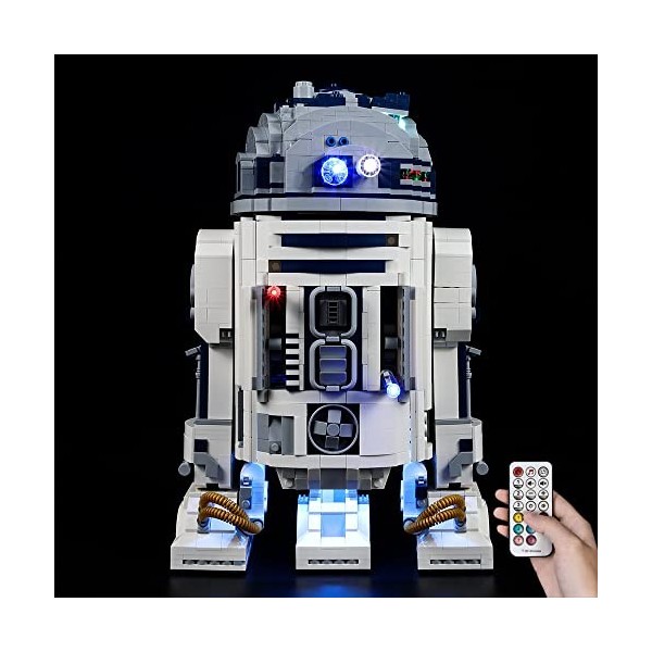 Kyglaring Kit déclairage LED pour Star Wars : R2-D2 – Ensembles déclairage compatibles avec Lego 75308 Kit de construction 
